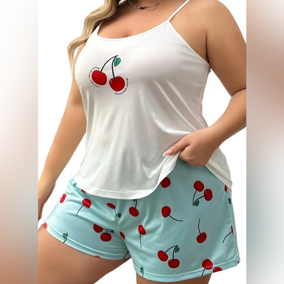 NEW| 2 Piece Plus Size Cherry Soft Pajama Set - Picture 5 of 5